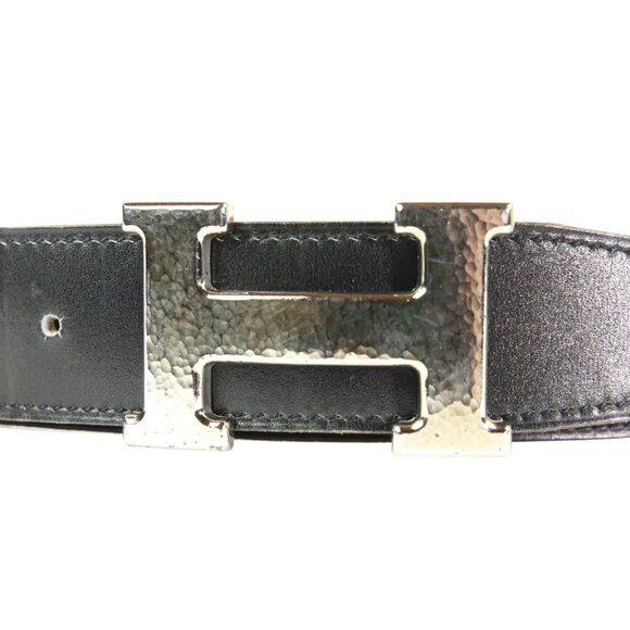 HERMES Black Leather Belt - Picture 4 of 10